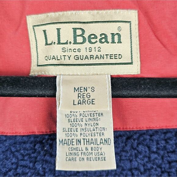 Vintage LL Bean Gore Tex Jacket Mens Large Fleece Lined Outdoors Hiking Rain - Picture 4 of 9